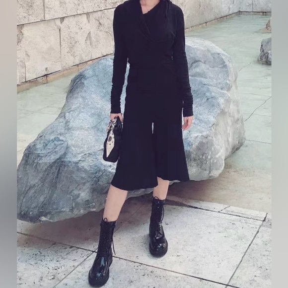 Ann Demeulemeester Black Lace-Up Combat Boots Size 6 - Picture 6 of 7